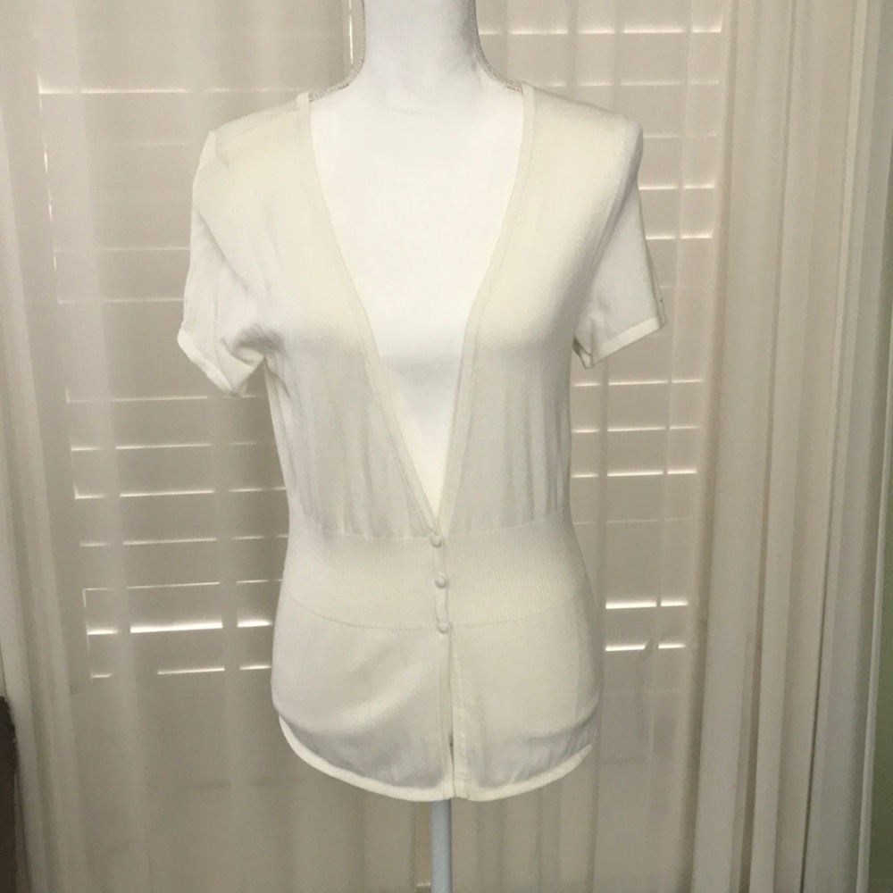 White House Black Market Cream Color Cardigan